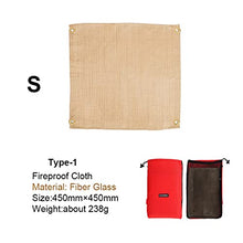 ZENIXXXX Camping Fireproof Cloth Grill Mat Picnic Barbecue Heat Insulation Pad Flame Retardant Glass Fiber Outdoor Blanket(Small)