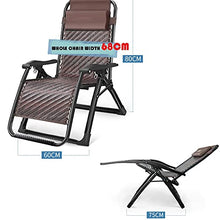 NABEIM Gravity Chair,Padded Folding Reclining Lounge Rattan Chair,Beach Lounge Chairs with Adjustable Headrest Cup Holder,Recliner Outdoor Camping Garden Patio Lawn Deck Chair (Color : Style-6)