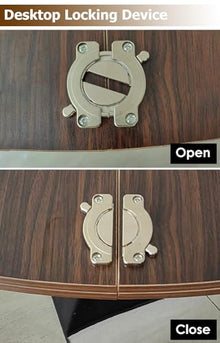 Round Folding Patio Table - Thick Top Extender, 130cm(190 cm/75 inch)