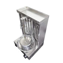 Vertical Grill Doner Grill 3KW Grill Machine Electric Gyro Machine Gyro Grill Doner Machine Chicken Grill BBQ Table Grill Temperature Adjustable 50-300°C 6 RPM Silver