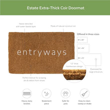 Entryways Handmade Estate Doormat - The One with The Border, 36"x72"