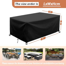 AKDZCM 114x91x6in/Long X Wide X High Patio Table Cover for Outdoor Furniture,Large Patio Furniture Cover,Waterproof Weatherproof Cover, Heavy Duty 600d
