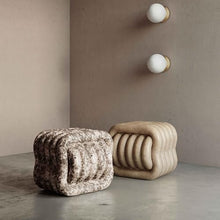 Tov Furniture Love Knot Grey Faux Marble Indoor/Outdoor Accent Stool
