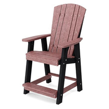 Wildridge Heritage 7-Piece 60" Pub Counter Set, Cherrywood and Black - Outdoor Weather Resistant Recycled Plastic Furniture for Patio