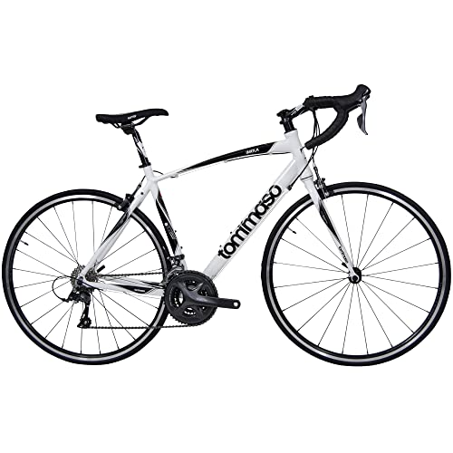 Tommaso Imola - Sport Bike Performance Aluminum Road Bike, Shimano Claris 24 Speeds Road Bicycle - White