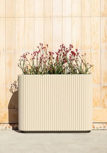 Veradek Demi Series Span Planter - Tall and Wide Outdoor Planter with Shelf