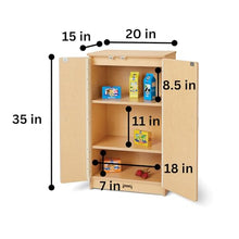 Jonti-Craft Culinary Creations Wooden Toy Refrigerator Natural Wood