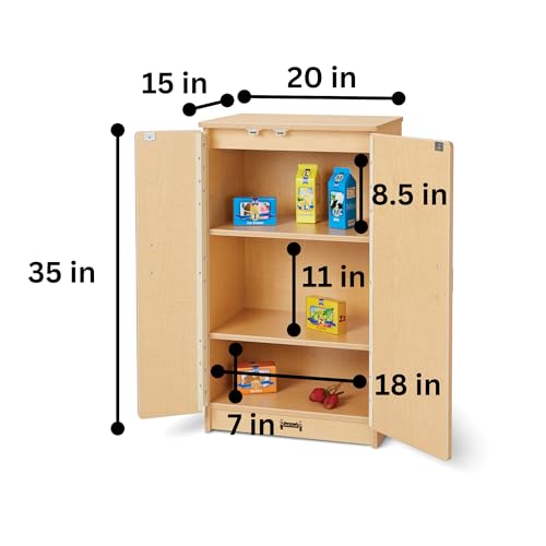 Jonti-Craft Culinary Creations Wooden Toy Refrigerator Natural Wood