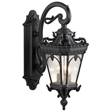 Kichler Tournai Outdoor Wall Sconce Light, Textured Black