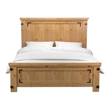 Furniture of America Sesco 2pc Weathered Brown Elm Bedroom Set Cal King + Nightstand