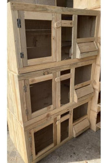 Large Bird Cage for Pigeons, Quail, Chickens - 39.4" W x 19.7" H x 19.7" D - Spacious Wooden Habitat for Poultry and Small Birds - Made in Turkey