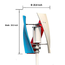 HUIZHITENGDA Vertical Wind Turbine Generator Kit,1000W 12V 24V 48V Alternator Wind Turbine Generator with MPPT Controller for Wind Power Systems(White),220v
