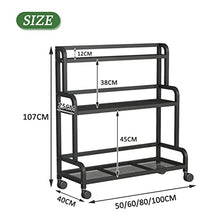 MIIKHI Plant Stand with Wheels Ladder Plant Shelf Flower Stands for Indoor Plants Metal Balcony Racks Garden Plant Holders