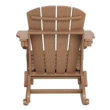 2 Pack HDPE Folding Adirondack Rocking Chair with Retractable Ottoman