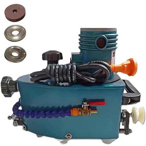 New Electric Small Glass Edging Machine - 800W Electric Glass Edge Polishing Machine W/Water Cooling,for Glass Straight Round Bevel Edger with Diamond Wheels 6mm