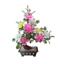 YXIANG56Q Fake Plants Chinese Bonsai Indoor Potted Jade for Home Office Desk Bonsai Tree