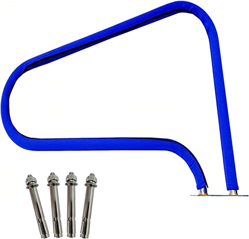 Sturdy Pool Safety Handrails Pool Handrails Pool Handrail, 4ft Royal Blue Swimming Pool Hand Rail Blue Grip for Pool Handrails Pool Rail Pool Railing with Complete Installation Accessories