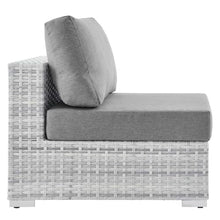 Modway Convene Outdoor Patio Armless Chair in Light Gray Gray