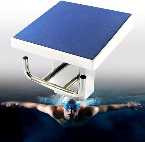 DLYZAYE Heavy Duty Pool Diving Boards with Handrail, Pool Starting Platform, Non-Slip Swimming Pool Diving Platform with Stainless Steel Base, 15° Inclined, for Pool Training Competition,Upgraded