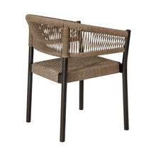 Armen Livin Doris Outdoor Patio Dining Chair in Dark Eucalyptus Wood with Truffle Rope - Set of 2