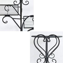 MIIKHI Flower Stand Metal Plant Stand Flower Pot Shelf 5 Tier Classic Patio Stand Holder Displaying Multiple Plants Flowers Storage Shelf,Brown,50X20X106Cm