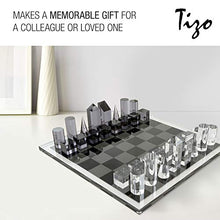 TIZO Elegant 13” Lucite Chess Set Blue