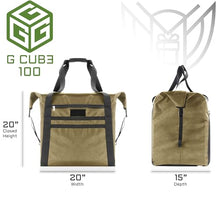Xtreme Sight Line ~ G CUBƎ 100 Faraday Bag for Medium to Large Generators and Electronics ~ Protects Against EMP/CME/EMF/RF ~ Diamond Form Farday Lined Interior ~ Coyote Brown