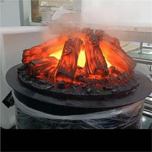 Decorative Fireplace Round Fireplace Decoration with Simulated Flames for Living Room and Home Use