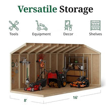 Little Cottage Co. 8x16 Value Gable Shed with Floor, Outdoor Wood Storage Do-It-Yourself Precut Kit