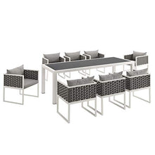 Modway Stance Outdoor Patio Woven Rope 9-Piece Dining Furniture Set