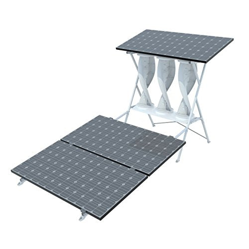 My SolarMill A 1 KW Wind & Solar Hybrid | Home or Commercial Renewable Power System Kit (white)