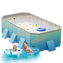 CHSUFBTY Multi-Use Collapsible Tub - Swimming, Bathing, Play Pool - Foldable, Double Drain, 1.8m Family Size(Ice Blue,116 * 64.9 * 21.6in)