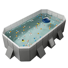 CHSUFBTY Foldable Pool, Non-Inflatable Kids' and Adults' Outdoor Swimming Pool, Hard Plastic Shell Portable Pool, Kid Pool for Backyard Dog Pools (Color : Gere Grey, Size : 82.6 * 55.1 * 21.6in)