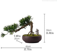 LSHAOBO Simulation Bonsai Tree Simulation Branches Realistic Green Leaves Creative Art Living Room Study Potted Ornaments