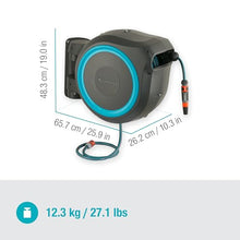 Gardena Wall Mounted Retractable Hose Reel, 100 Feet, Standard, Turquoise