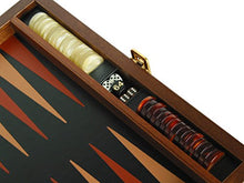 Zaza & Sacci Wood Backgammon Board Game Set Medium Brown/Black 16 Inch