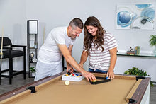 Hathaway Newport 7-ft Pool Table Tennis Combination with Dining Top, Two STO Newport II 7-ft Pool Table Combo Set with Benches - White with Camel Felt - Walnut