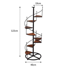 KOMFGT Plant Stands Plant Shelf Flower Stand Metal Flower Ladder Display Stand with 8 Levels Indoor Plant Stand Outdoor Garden Storage Shelf