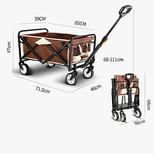 XSCQ Foldable Camping Car Outdoor Utility Vehicle Folding Four-Wheeled Camper, 360 ° Swivel Wheel, Suitable for Camping and Fishing Trolley Small Trolley