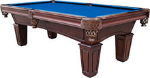 Playcraft St Lawrence 8' Espresso Slate Pool Table with Leather Drop Pockets
