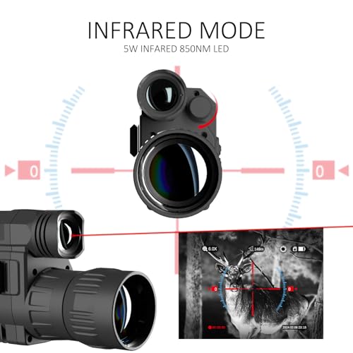 Hwishare Twilite Night Vision Monocular 4-8x40mm Black
