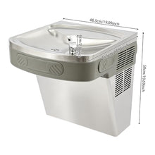 Wall Mounted Water Fountain, Stainless Steel Outdoor Water Station with Large Water Tank, Water Drinking Fountain Wall Mounted for Schools, Gyms, Parks, Cold Water Only, 5-7℃ Temperature