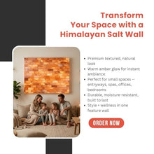 10×5 ft Himalayan Salt Wall Panel DIY Kit – for Commercial Spa & Sauna, Salt Bricks, LED, Adhesive & User Manual