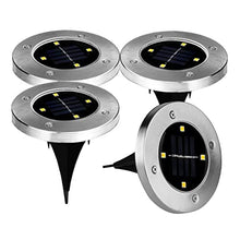 BAZIGA Solar Garden Lights Outdoor,Ground Solar Lights IP65 Waterproof 4 LED 100LM Floor Lamp Light Stainless Steel Solar Lamp for Stairway, Landscape Roads Pathway,14pcs