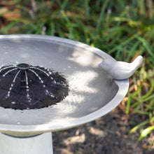 Calla IntelliSolar Light Cement Birdbath - Gray