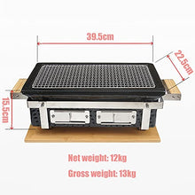 JTYMZYY Japanese Style Charcoal Grill Table, Portable Ceramic BBQ Grill with Wire Mesh Grill and Base,Tabletop Household Barbecue Tools for Outdoor Charcoal Barbecues Camping (Size : Square)
