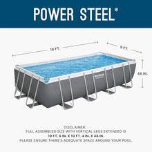 Bestway Power Steel 18’ x 9' x 48” Above Ground Pool with Sand Filter Pump