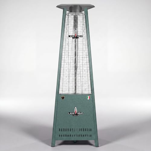 Lava Heat Italia Capri Corsa Collection Patio Heater | Architectural Matte Finish Corsa Green