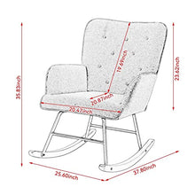 WUFUE s Rocking Relaxation Rocking Lounge Fabric Arm Indoor Outdoor Rocking for Home Office Living Room