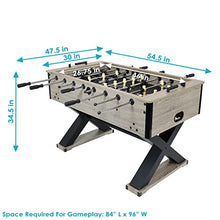 Sunnydaze Delano 54.5-Inch Foosball Table Gray